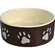 Bild für Trixie Keramiknapf mit Pfoten braun-creme 0,3 l/ø 12 cm