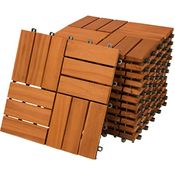 Holzfliese Terrassenfliesen 30x30cm Klickfliese Fliesen Akazie Balkon 11x Akazie Mosaik