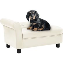 Bild für vidaXL Hundesofa Creme 83x45x42 cm Kunstleder