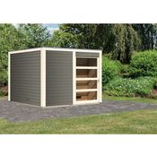 Karibu Saunahaus Cuben terragrau