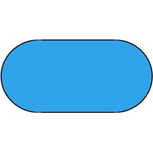 Bild für Poolfolie Ovalform in Standard Blau mit Einhängebiese