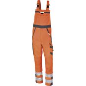 Latzhose Warnschutz orange/grau, Gr. 064 - PKA Klöcker