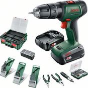 Bosch Professional Akku-Schlagbohrmaschine mit 2 Akkus und Zubehör