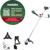 Metabo Akku Freischneider FSB 36-18 LTX BL 40 (2x 18 Volt, Li-Ion, Rasentrimmer mit Zweihandgriff, Schultergurt, Schnittkreis: 40cm, inkl. Doppelfadenspule & Dickichtmesser) ohne Akku und Ladegerät, im Karton