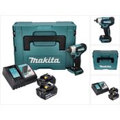 Makita DTW 180 RTJ Akku Schlagschrauber 18 V 180 Nm 3/8" Brushless + 2x Akku 5,0 Ah + Ladegerät + Makpac