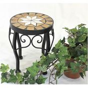 DanDiBo Blumenhocker Mosaik Rund 20 cm Blumenständer 12014 Beistelltisch Pflanzenständer Mosaiktisch Klein