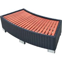 Bild für vidaXL Spa-Einstiegsstufe Poly Rattan 92 x 45 x 25 cm Schwarz
