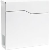 Moderner Design Briefkasten V19 Weiß Wandbriefkasten pulverbeschichtet Zeitungsrolle