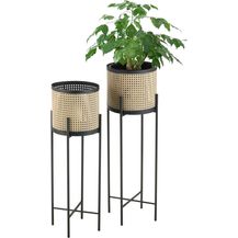 Bild für Pflanzständer Colfontaine 2er Set Schwarz Sandfarben