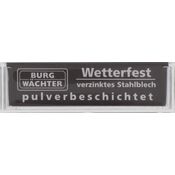 BURG-WÄCHTER 2er-Set Namensschilder, Briefkasten Zubehör, Verzinktes Stahlblech, BK 92 F SB