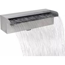 Bild für vidaXL Pool-Wasserfall Fontäne Rechteckig Edelstahl 30 cm