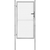 vidaXL Gartentor verzinkter Stahl 105 x 200 cm Silbern