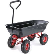 Bild für Transportwagen Gartenwagen Schubkarre Handwagen Kippfunktion 250 kg Schwarz Rot