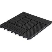 WPC Fliesen Terrassenfliesen Holzfliesen 30x30cm Balkon Terrasse Pool Garten Mosaik anthrazit 4250525376500