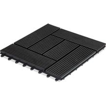 Bild für WPC Fliesen Terrassenfliesen Holzfliesen 30x30cm Balkon Terrasse Pool Garten Mosaik anthrazit 4250525376500