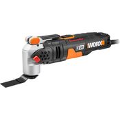 WORX WX681 Sonicrafter F50 Multifunktionswerkzeug 450w ? Multitools inkl. Adapter für Universalzubehör, 35mm Standard End Cut Sägeblatt & 80mm HSS Sägeblatt halbrund