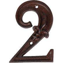 Bild für Hausnummer Zahl 2 Zwei Antik-Stil Gusseisen H12cm