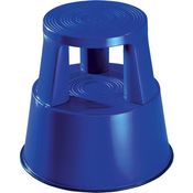 Wedo 212203 Rollhocker Step aus Kunststoff, Höhe 43 cm, Tragkraft 150 kg, blau
