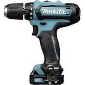 Makita DF331DWAX2 drill Ohne Schlüssel Schwarz, Blau 1,1 kg - Drills (1 cm, 2,1 cm, 30 Nm, 450 RPM, 1700 RPM, Batterie-Akku)