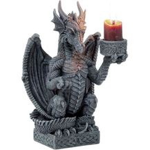 Bild für Vogler 766-4651 Kerzenhalter Drache hält Kerze 16 cm Dragon Figur