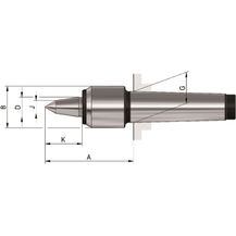 Bild für RÖHM 362081 Mitlaufende Körnerspitze Type 600-20 MK 3 mit verlängerter Laufspitze