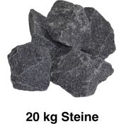 Sentiotec Saunasteine 20 kg Ofensteine Steine für Saunaofen Elektroofen R-990, Größe 5 - 10 cm