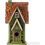 Glitzhome Vogelhaus aus Holz, handbemalt, 29,2 cm, Grün