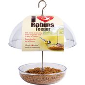 Vogelfutterstation mit Regenkuppel – I Love Robins Feeder mit 25 cm Regenschutz Genießen Sie eine klare Sicht auf Vögel