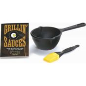 Lodge Logic Grillpinsel mit Schmelztopf, Silikon, 425 ml