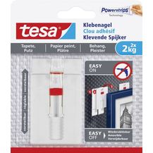 Bild für tesa 77777-00000-00 Tapete & Putz bis 2kg Verstellbarer Klebenagel für Tapeten und Putz-Selbstklebender Nagel Powerstrips