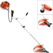 Wiltec - 2in1 Benzin Rasentrimmer, 1,76PS 1,3kW, mit Motorsense und Freischneider