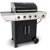 Nexgrill 4B Classic Gasgrill, 4 Brenner Gas Grill mit Seitenbrenner, Grillwagen mit Grillthermometer, Seitenablage und Seitenkochfeld