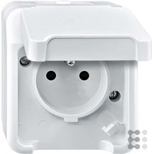 Bild für Merten MEG2500-8029 Steckdosen-Einsatz mit Schutzkontaktstift und Klappdeckel