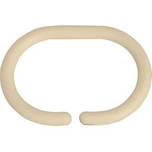 Bild für MSV Duschvorhangringe 12 Stück Beige Kunststoff