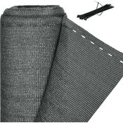 Zaunblende, Sichtschutz für Gartenzaun Balkon, HDPE Gewebe, UV-stabilisiert, wetterfest, 1x20 m, anthrazit