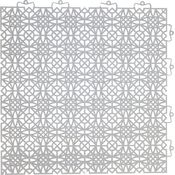 andiamo Kunststofffliese Bodenfliese Gartenfliese Terassenfliese Balkonfliese Innen- und Außenbereich Wasserdurchlässig wetterfest langlebig 38 x 38 cm, Set: 7 Fliesen 1 m², hellgrau