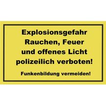 Bild für Metafranc Hinweisschild ''Explosionsgefahr Rauchen