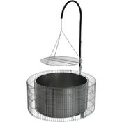 Feuerstelle, Ø 92 cm, Höhe: 40 cm, silberfarben, verzinkt