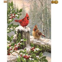 Bild für Wamika Merry Christmas Gartenflaggen 12 x 18 doppelseitig