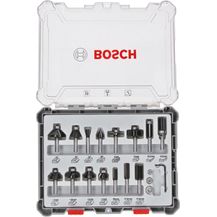 Bild für Bosch Professional Freihandfräser Set 15 Teile 8 mm Schaft Hartmetall für feine Holzarbeiten