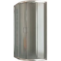 Bild für Eckeinstieg Duschkabine Runddusche 80x80 H185 Satiniert 6mm Glas Mod. Alabama