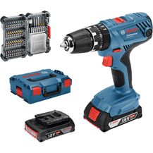 Bild für Bosch Professional 18V System Akku Schlagbohrschrauber GSB 18V-21 (2x 2,0 Ah Akku,40tlg. Zubehör Set,in L-BOXX)