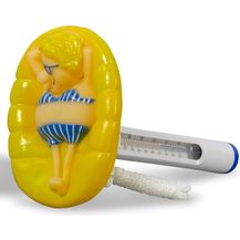 Bild für POOL Total Thermometer mit Motiv Frau auf Luftmatratze