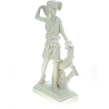 Bild für Alabaster Deko Figur Artemis Göttin der Jagd 22 cm Skulptur weiß Apollon