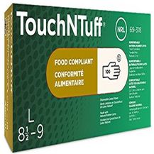 Bild für Ansell TouchNTuff 69-318 Naturgummilatex Handschuhe, Chemikalien- und Flüssigkeitsschutz, Naturfarben, Größe 8 (100 Handschuhe pro Spender)