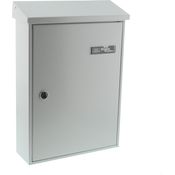 BURG-WÄCHTER Außenbriefkasten, A4 Einwurf-Format, Vollflächig verzinkt, Strukturlackiert, Letter 5832 W, Weiß