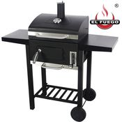 Barbecue El Fuego Holzkohlegrill Ottawa S BBQ Holzkohlegrillwagen Smoker, Grillfläche 45 x 32 cm