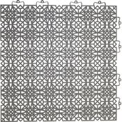 andiamo 202403 Kunststofffliese Balkonfliese Innen- und Außenbereich Wasserdurchlässig wetterfest pflegeleicht langlebig 38 x 38 cm, Set: Bestehend aus 7 Fliesen 1 m², dunkelgrau