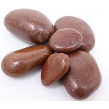 Bild für Aquagart 200kg Polierter Kiesel Flusskiesel Kieselsteine Gartenkies Zierkies rot