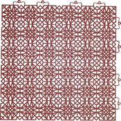 andiamo Kunststofffliese Bodenfliese Gartenfliese Terassenfliese Balkonfliese Innen- und Außenbereich Wasserdurchlässig wetterfest langlebig 38 x 38 cm, Set: 7 Fliesen 1 m², terra